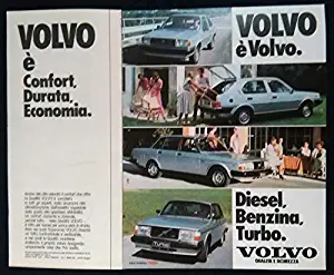 1981 VOLVO 345, 244 & TURBO * Volvo è Volvo. Diesel - Benzina - Turbo. * LARGE VINTAGE COLOR AD - ITALIAN - BEAUTIFUL ORIGINAL !!