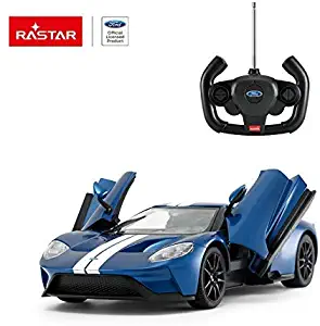 RASTAR Radio Remote Control 1/14 Scale Ford GT Licensed RC Model Car w/Open Doors (Blue)