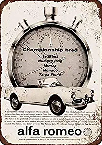 Activity Sign Campground Signs Parksign 12x16Inch,Alfa Romeo Giulietta Spider,House Decor Gifts Drinking Bathroom Bathroom Shop Vintage Retro Bedroom