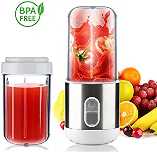 Portable Juicer, Portable Blender, Mini Mixer Juicer, Travel Fruit Juicer Portable battery Juicer, Power Bank Juicer, Electric Mixer, Cordless Personal Blender Juicer, Mini Mixer, Waterproof Smoothie Blender With USB Rechargeable,LONSEN