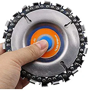 Grinder Disc Chain Plate 4inch Wood Carving Disc Circular Saw Blade 22 Fine Tooth Grinder Disc Sanding Disc for 100/115 mm Angle Grinder - Orange