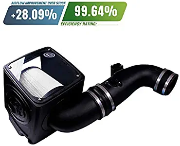 S&B Filters 75-5075-1D Cold Air Intake For 2011-2016 Chevy/GMC Duramax 6.6L (Dry Extendable Filter)