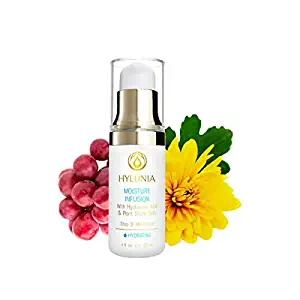 Hylunia Moisture Infusion - 1.0 fl oz - Anti-Aging for Wrinkles - with Hyaluronic Acid Serum, Retinol, Vitamin C - Natural Vegan Moisturizer - Rapid Skin Repair