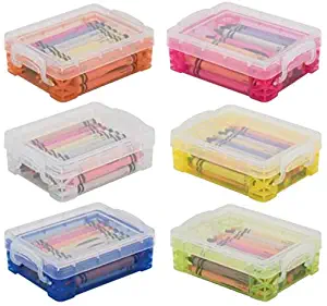 Advantus Crafts (6-Pack) Storage Studios Super Stacker Crayon Box 1.6 inch x 3.5 inch x 4.8 inch Assorted Colors 61612