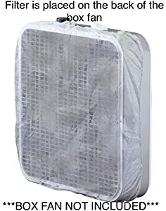 20" x 20" Microfiber Filters for Box Fans, 60 Day Filtration (Set of 2): Box Fan Not Included