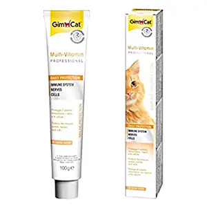 GimCat 3 Packs Multi-Vitamin Paste + 12 Vitamins Enhances The Cat's Natural Defences and Well-Being 50 g