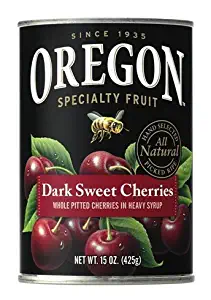 Oregon Specialty Fruit, Dark Sweet Cherries, Pitted, All-Natural, 15 Ounces, 3-Pack