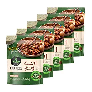 [ 5 Packs ] CJ Bibigo Korean beef boiled down in soy sauce, jangjorim, 소고기 장조림 125g