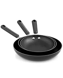 Circulon Classic Hard-Anodized Nonstick Skillet Triple Pack, Black