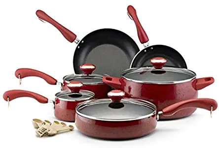 Paula Deen Collection Red Speckle Porcelain Nonstick 15-piece Set