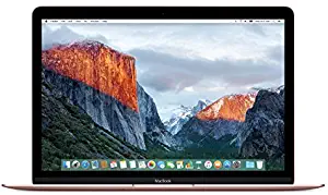 Apple MacBook (MMGL2LL/A) 256GB 12-inch Retina Display (2016) Intel Core M3 Tablet - Rose Gold (Renewed)