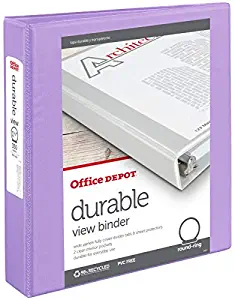 Office Depot Brand Durable View 3-Ring Binder, 2