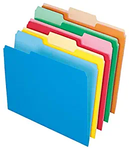 Office Depot File Folders, Letter, 1/3 Cut, Assorted Colors, Box of 100, 97666